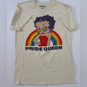 Betty Boop Pride Queen T Shirt Medium Rainbow Graphic Tee